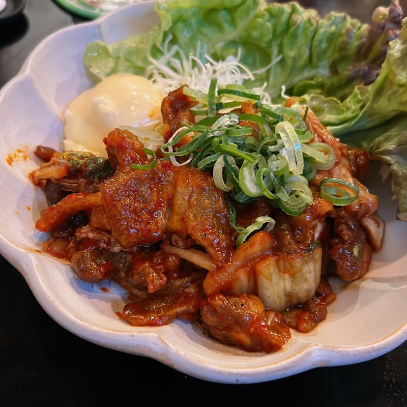 センマイのキムチ炒め(ホルモッシュ)