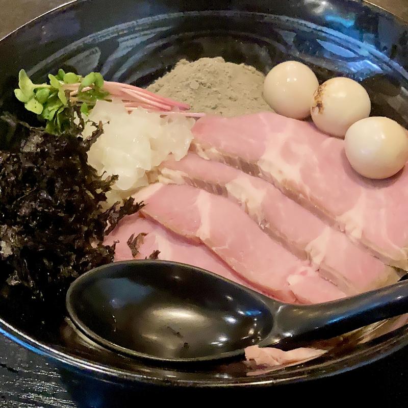 味玉煮干しまぜそば(魚々麺 園)