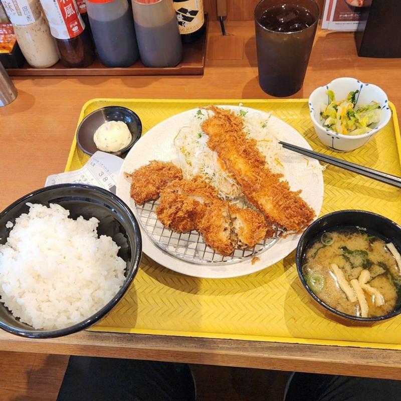 帆立ミックスフライ定食(かつ庵 ABLOうるま店)