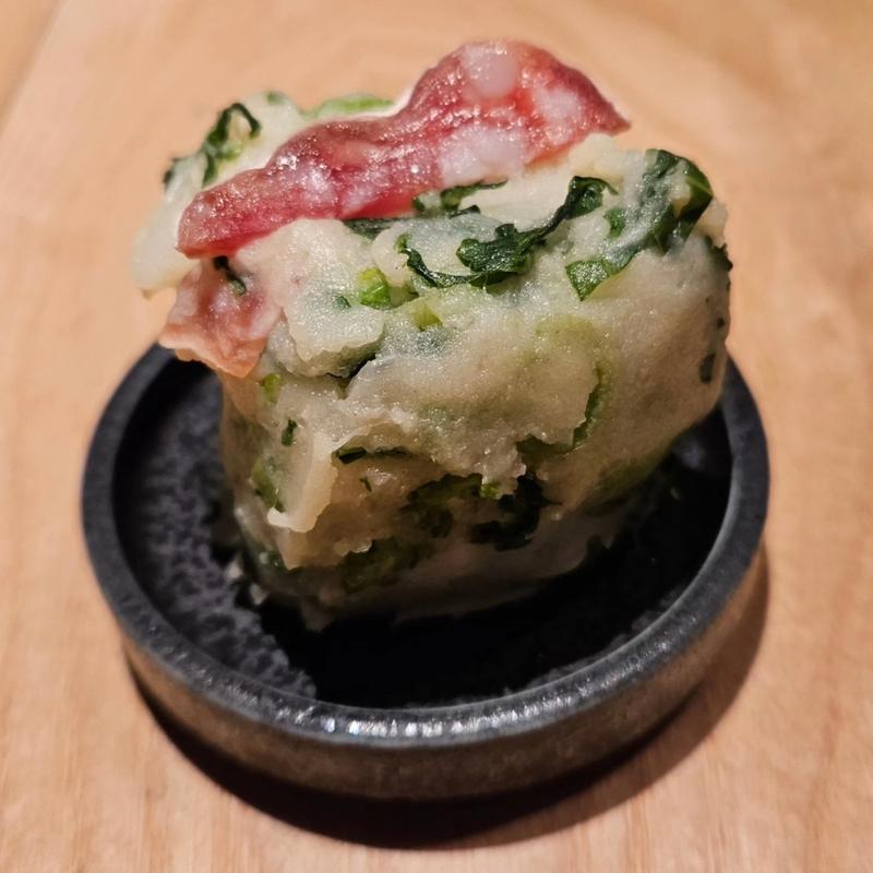 菜の花とサラミポテサラ
(酒 秀治郎)