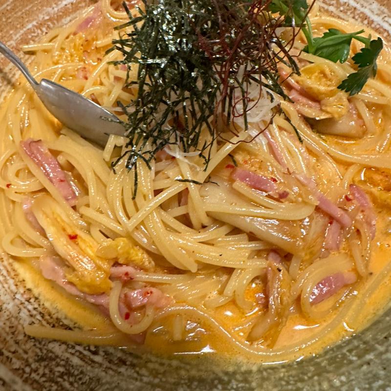 キムチクリームパスタ魚介の和風パスタ(鳴海 )