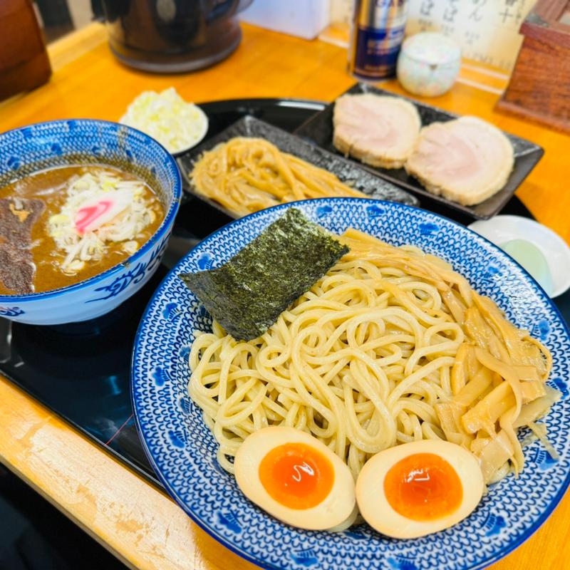 魚介味玉つけ麺＋メンマ＋サービスネギ(中華そば 香十)