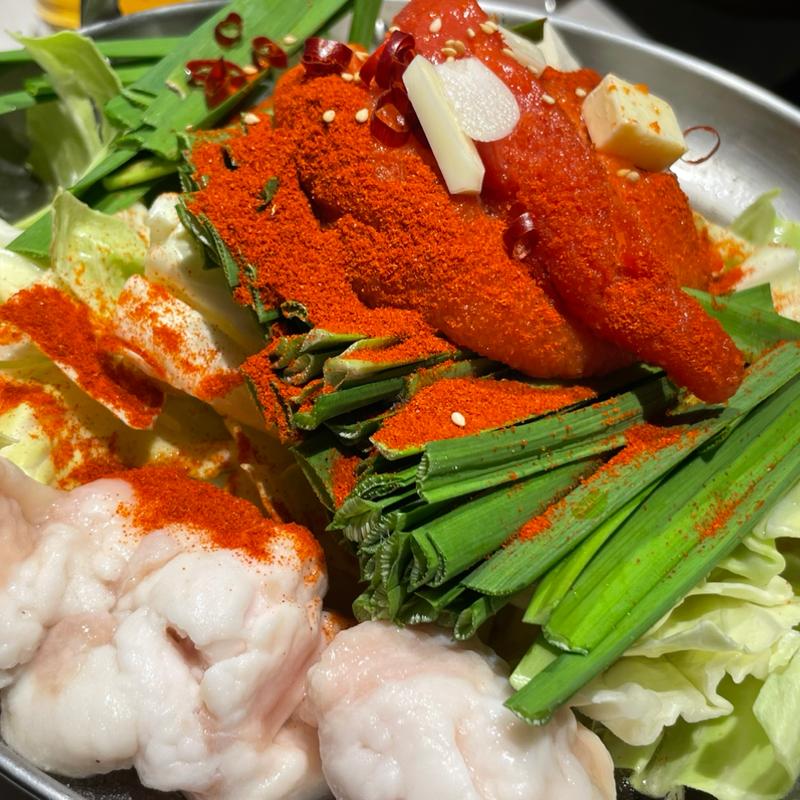 #明太もつ鍋(屋台屋 博多劇場 御徒町店)