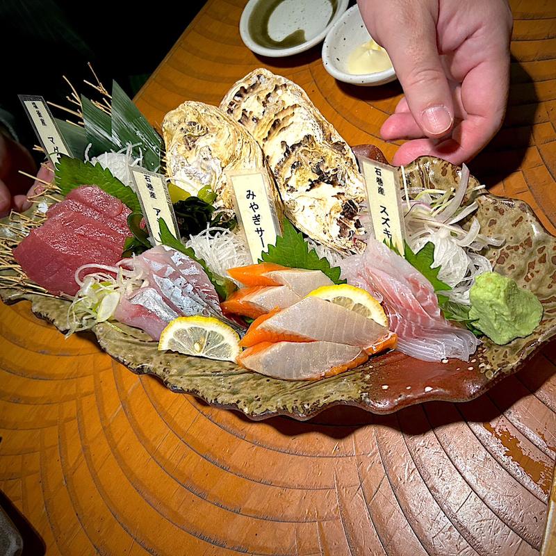 鮮魚の刺身盛合せ(強太朗 （キョウタロウ）)