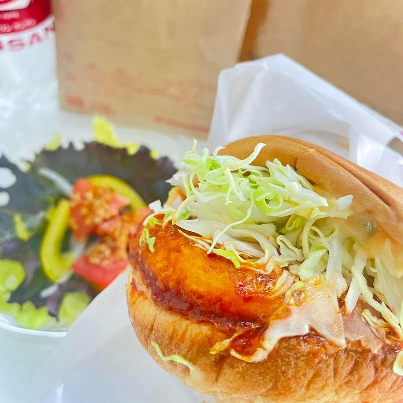 辛旨ヤンニョムのとり竜田バーガー(モスバーガー千歳船橋北口店)