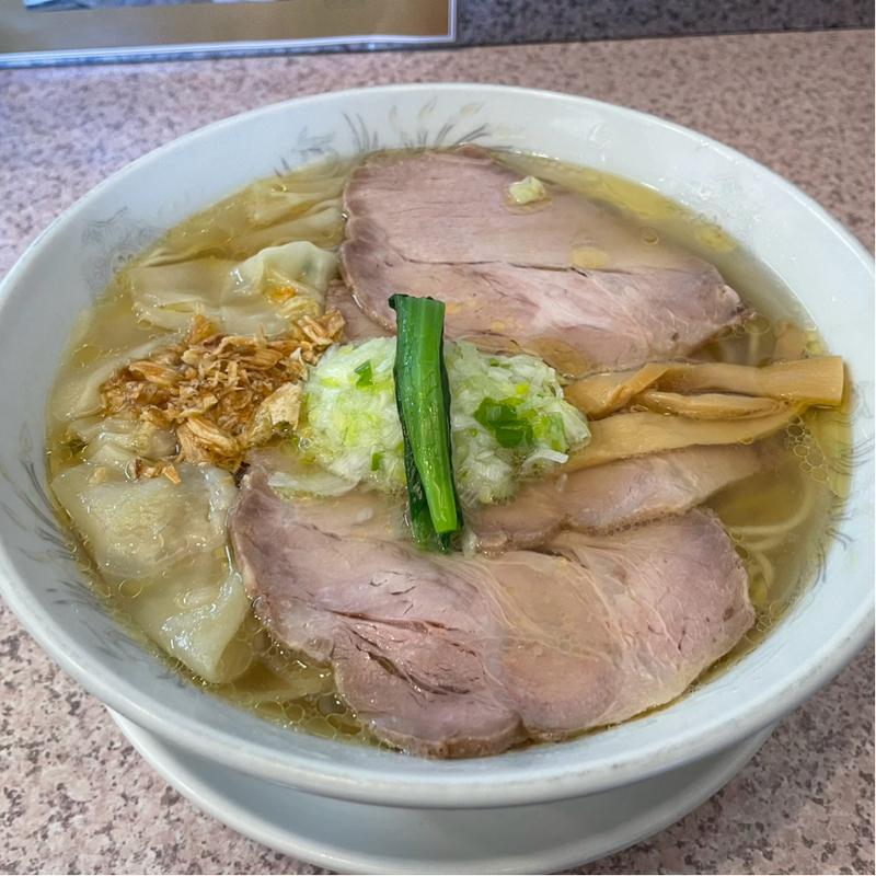 塩ネギワンタンチャーシー麺(ラー麺専門店 こしがや)