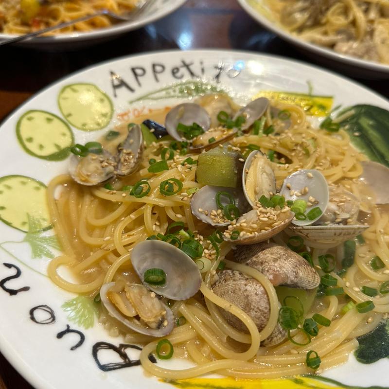 あさりと茄子の味噌仕立て(和パスタ さくら)