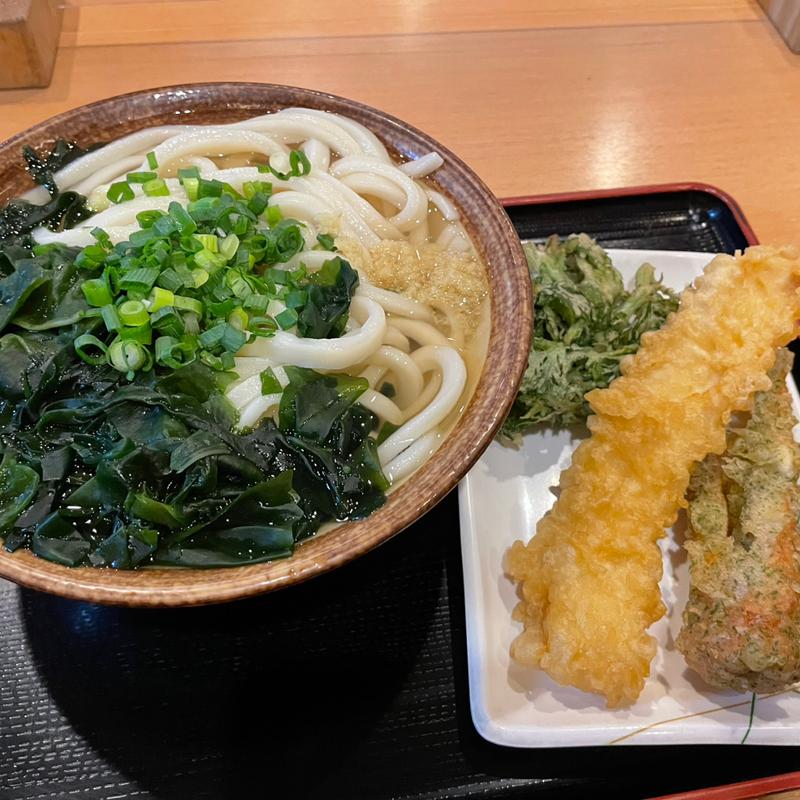 わかめうどん(讃岐うどん 條辺)