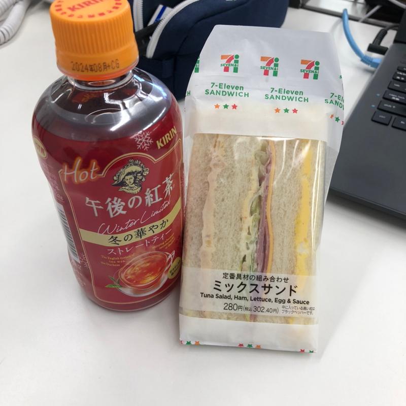 ミックスサンドイッチ　午後の紅茶(セブン-イレブン太田市上小林町)