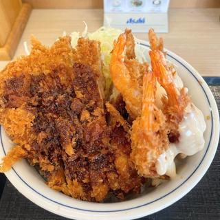 海老マヨとチキンカツの合い盛り丼(かつや 経堂店)