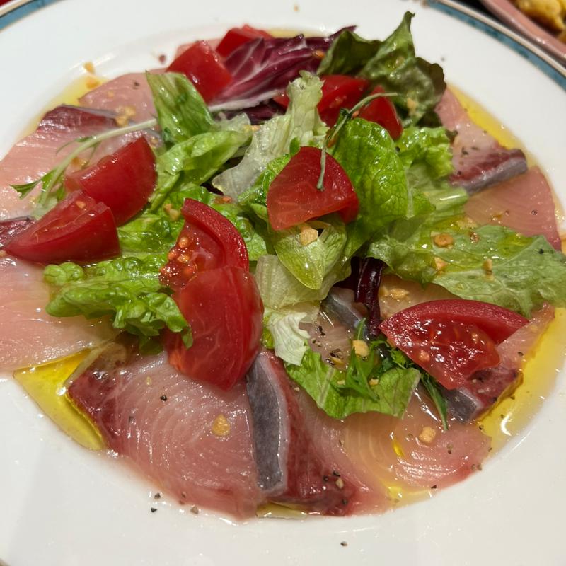 本日のカルパッチョ(明石の魚と地元野菜と黒毛和牛 BAR OTTO)