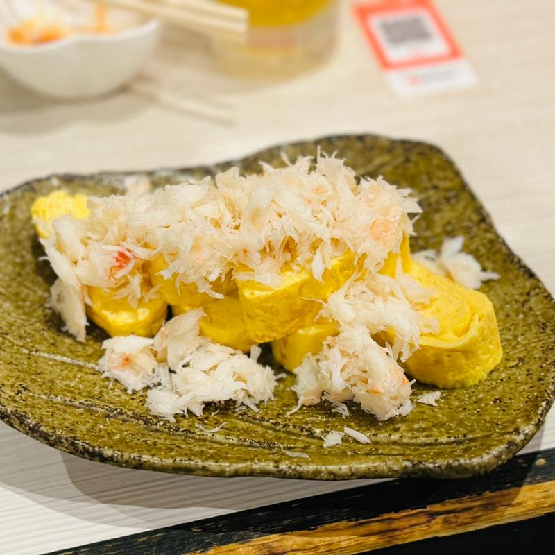 カニ玉子焼き(やん衆居酒屋 釧路食堂 本店)