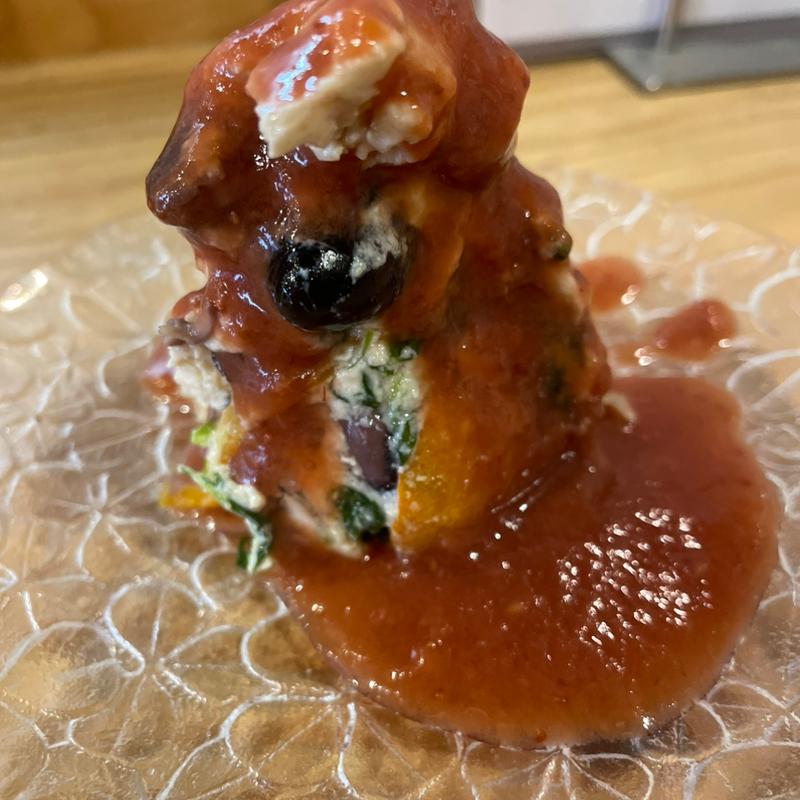 菜の花と白あえいちごエスプレッソのソース(典座)