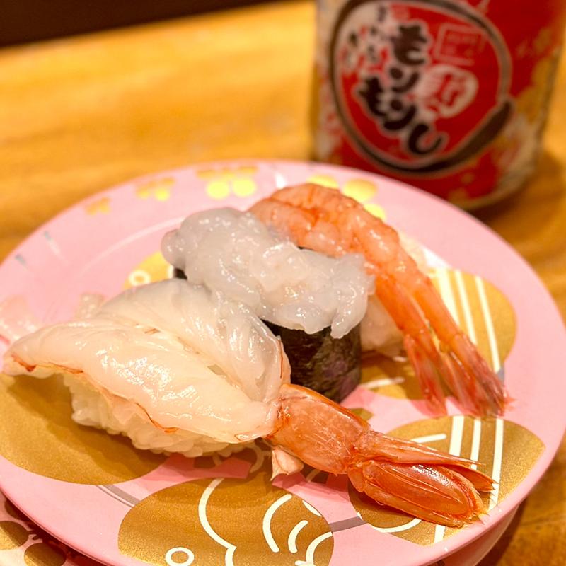 北陸えび3点盛り(もりもり寿し 金沢駅前店 （もりもりずし）)
