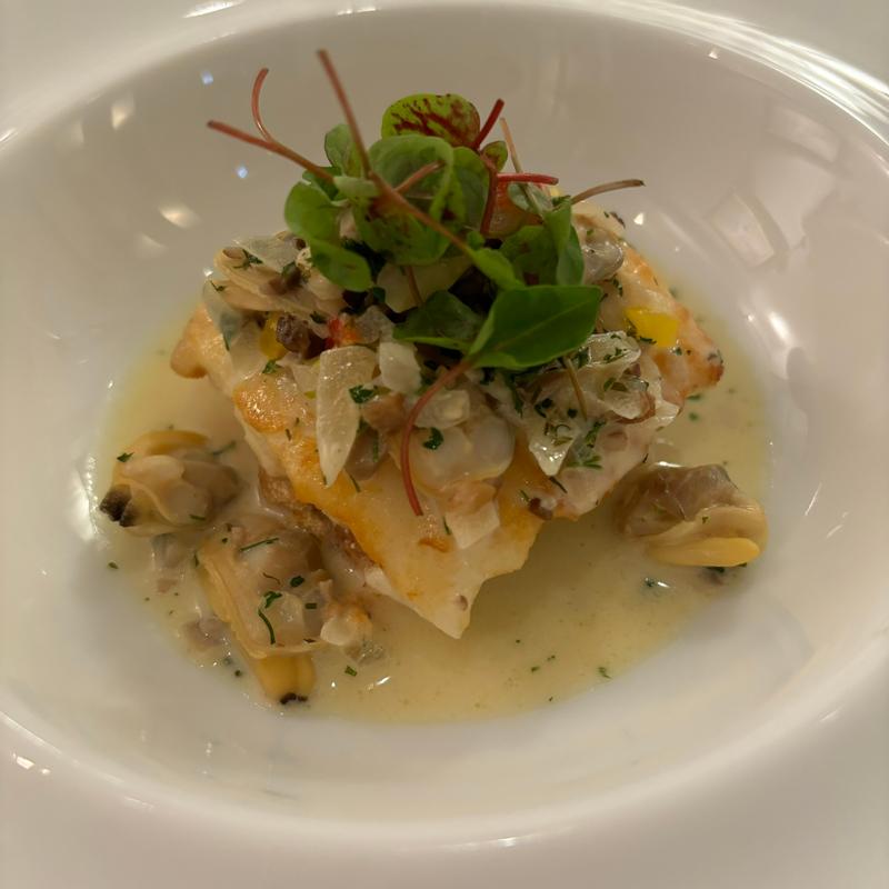 ナメタカレイのアサリソース掛け(シャルム 代々木店)