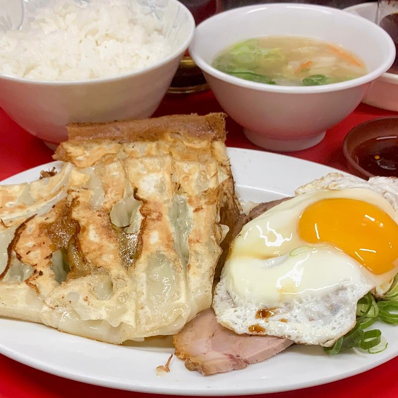 チャーシューエッグ定食(おばちゃんとこ)