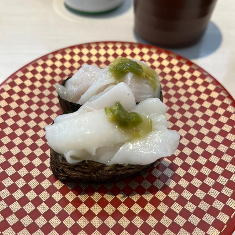 えんがわ軍艦わさびあり(魚べい 平岸店)