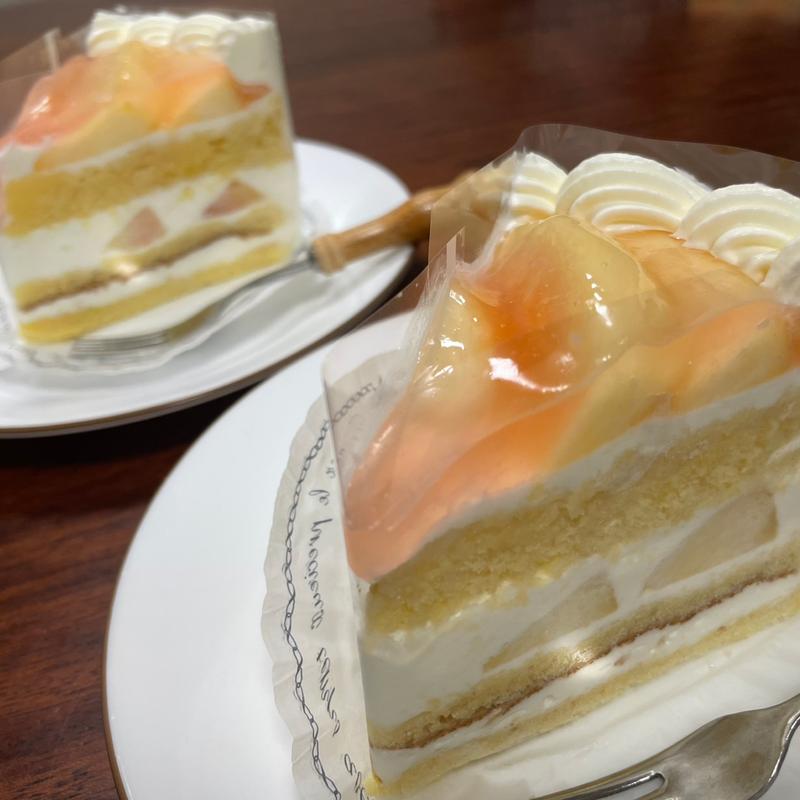 桃のショートケーキ(パティスリー・ザキ)