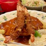 海老フライオムライス
