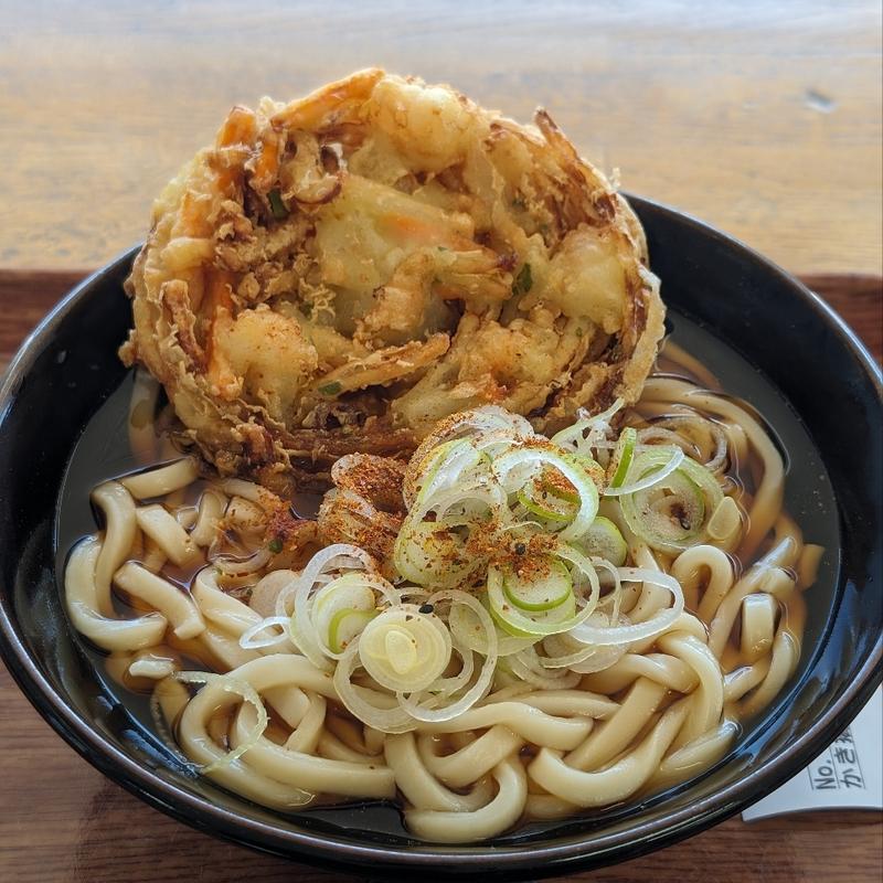 かき揚げうどん(道の駅 むらやま　レストラン)