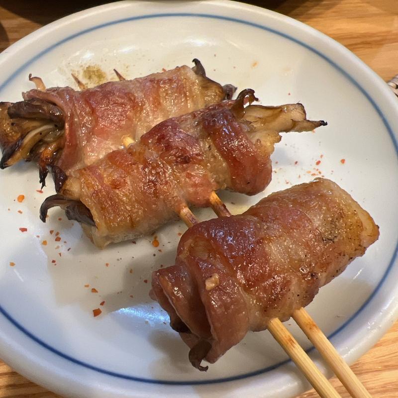 豚肉えのき巻き(焼とりダービー)