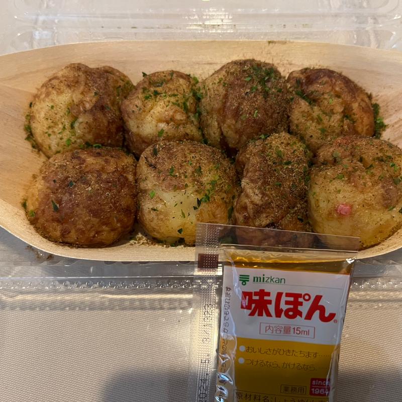 たこ焼き8ヶポン酢+かつお+青のり(あほや 豊中緑丘店)