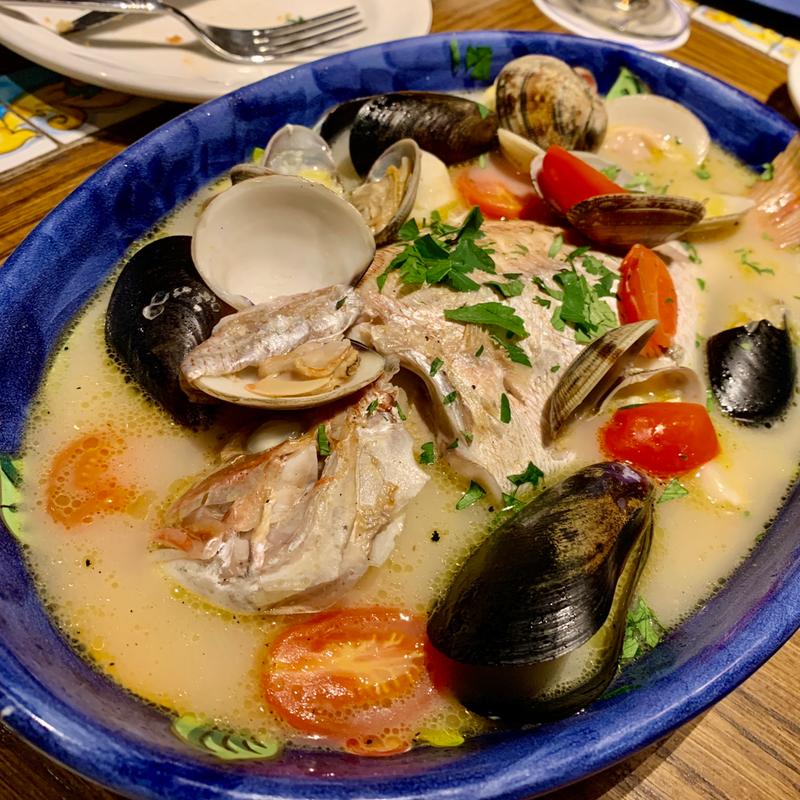 コダイのアクアパッツァ(チロンボ・マリーナ 上野店)