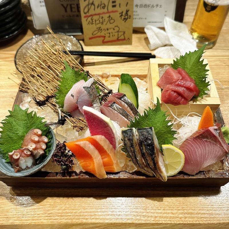 おまかせ刺身7点盛り(和食＆イタリアン居酒屋 中目黒 魚の花)