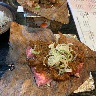 朴葉味噌焼き茄子&牛肉ステーキ(ホテル・アルファ－ワン 高山バイパス （α-1）)