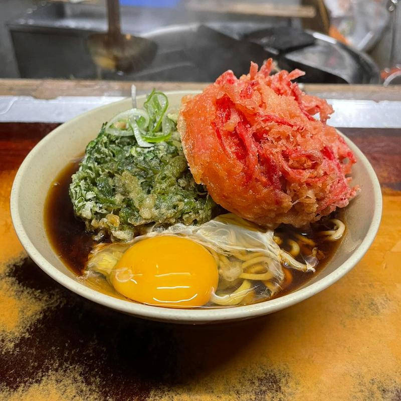 春菊・紅生姜・たまご(そば千)