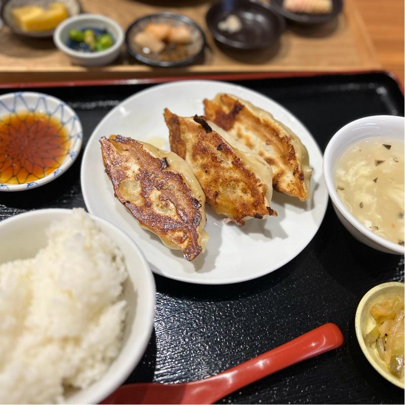 焼き大餃子定食(餃子の王様 龍吟)