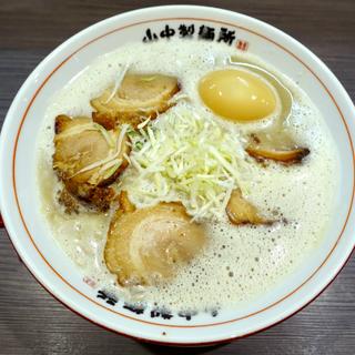 鶏豚白湯らーめん+味玉+焼豚増し(やまなか製麺所 Yamanakaseimenjo)
