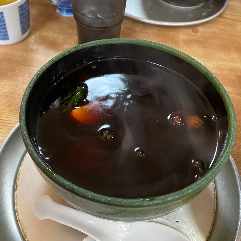 あんかけうどん、小ご飯(岩正)