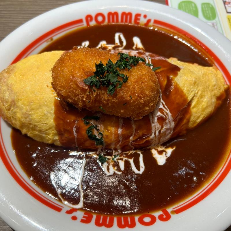 カニクリームコロッケのハヤシソースオムライス(ポムの樹 町田モディ店)
