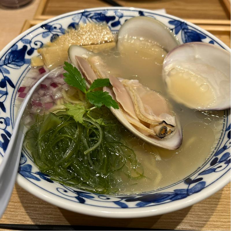 究極の蛤らぁ麺(九十九里らぁめん くくり 豊洲市場千客万来)