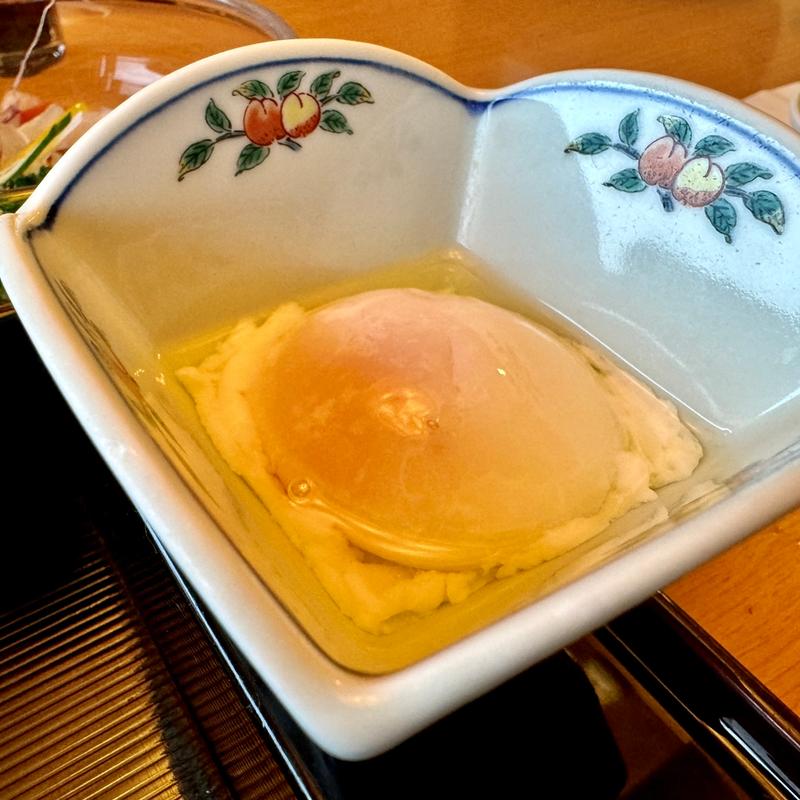 比内鶏の温泉卵(花心亭　しらはま )