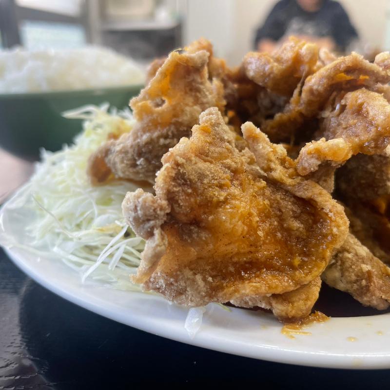 ブタカラ定食　大盛り(ことぶき食堂 )