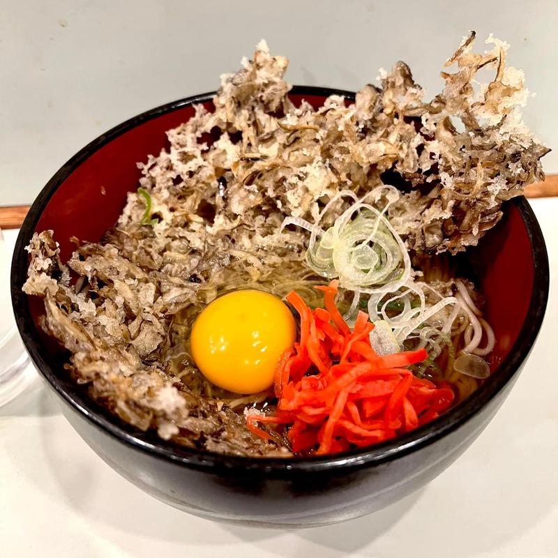 まいたけ天玉そば(そば うどん おくとね)