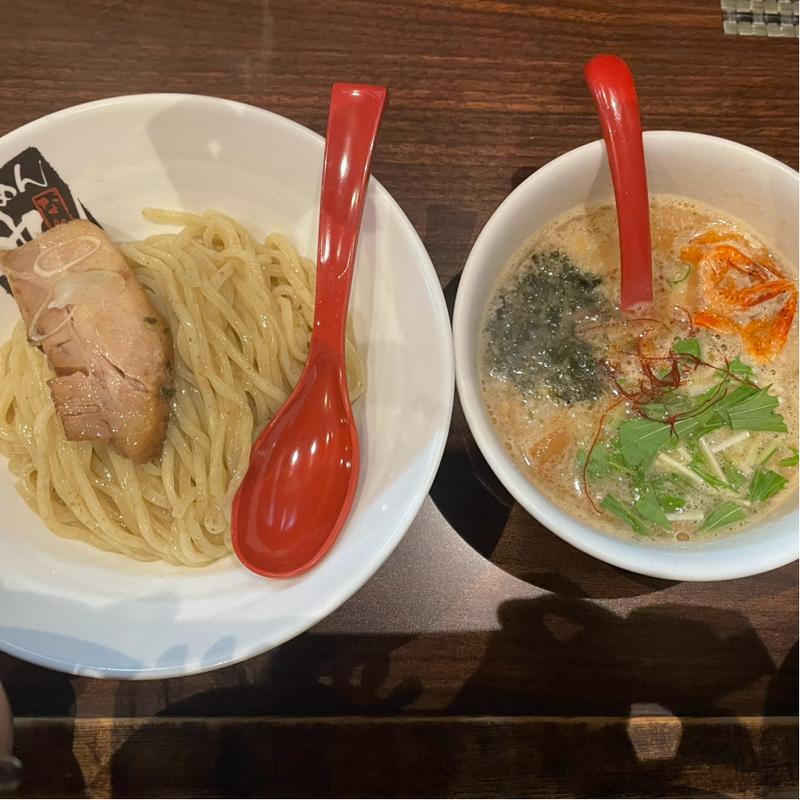 海老豚骨つけ麺(らーめん也)