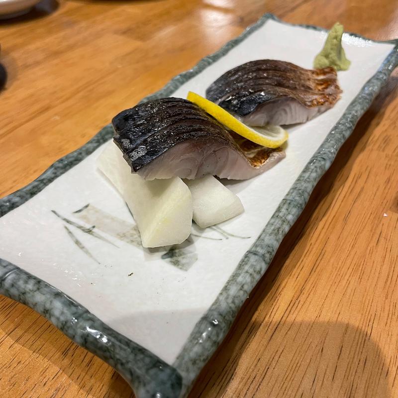 炙りしめさば(あて寿司×天ぷら酒場 すしぱ 池下店)