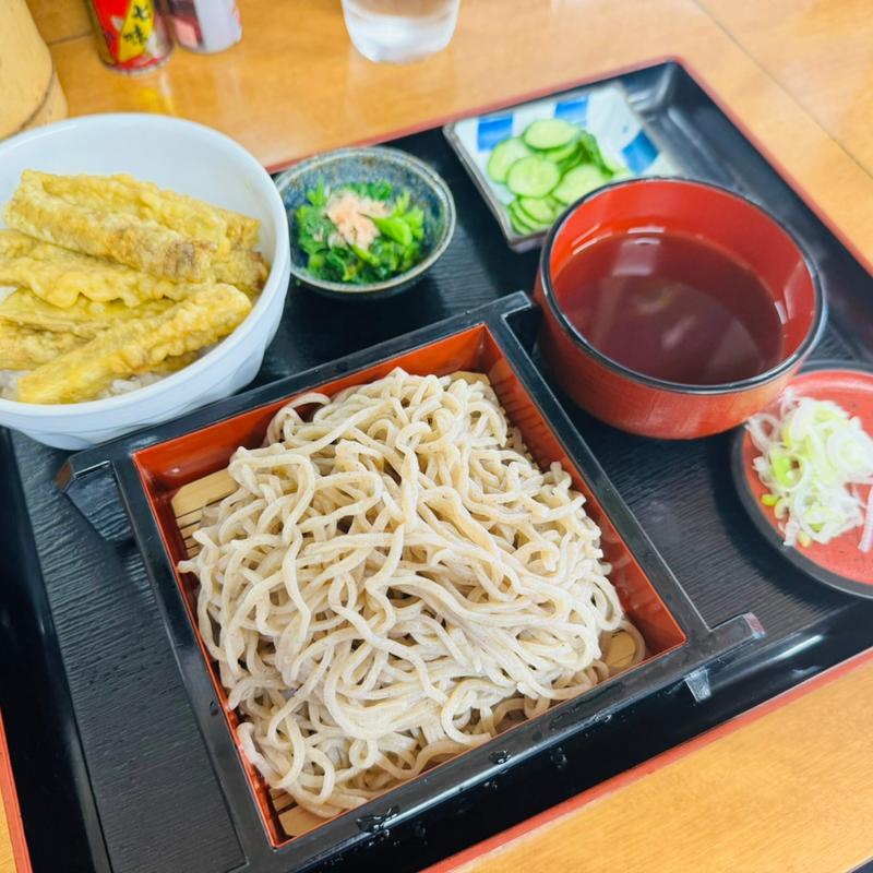 そば定食【ごぼう天丼】(むじな庵本店)