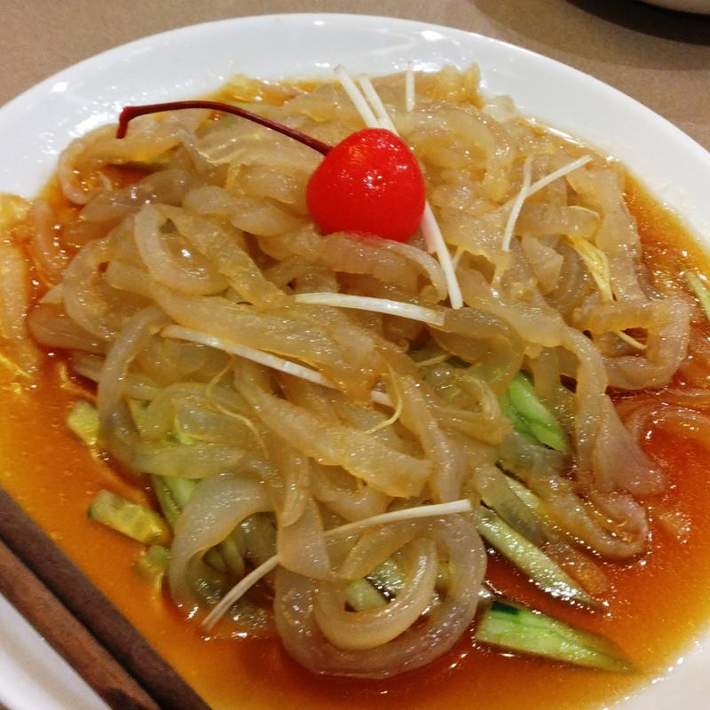 くらげ、胡瓜、大根の冷菜(中)(中国料理 地球飯店)