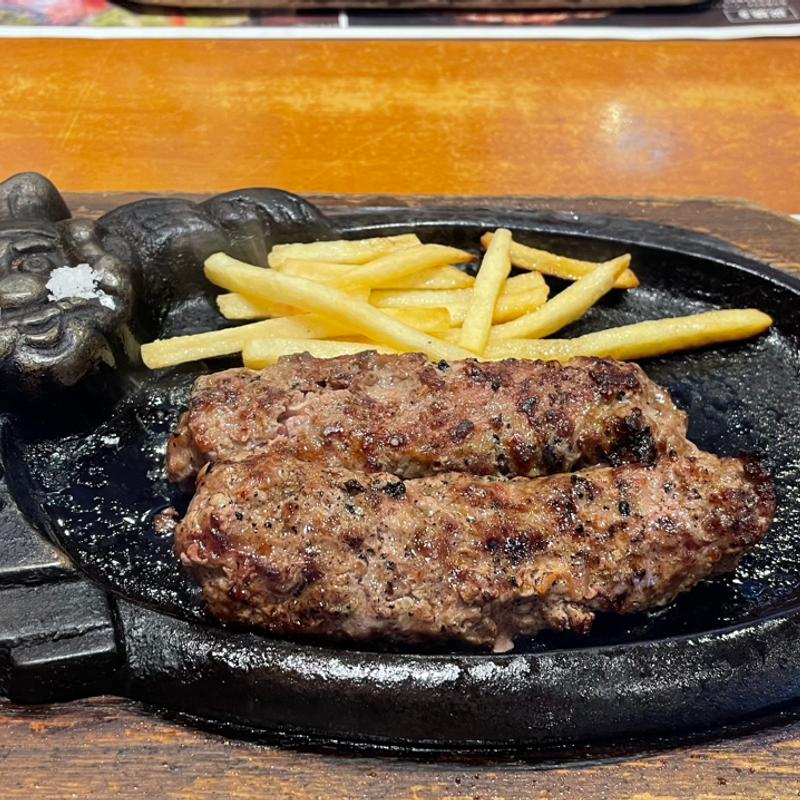 ブロンコおじさんのこだわり炭焼きがんこハンバーグランチ(ステーキハウス ブロンコビリー小手指店)