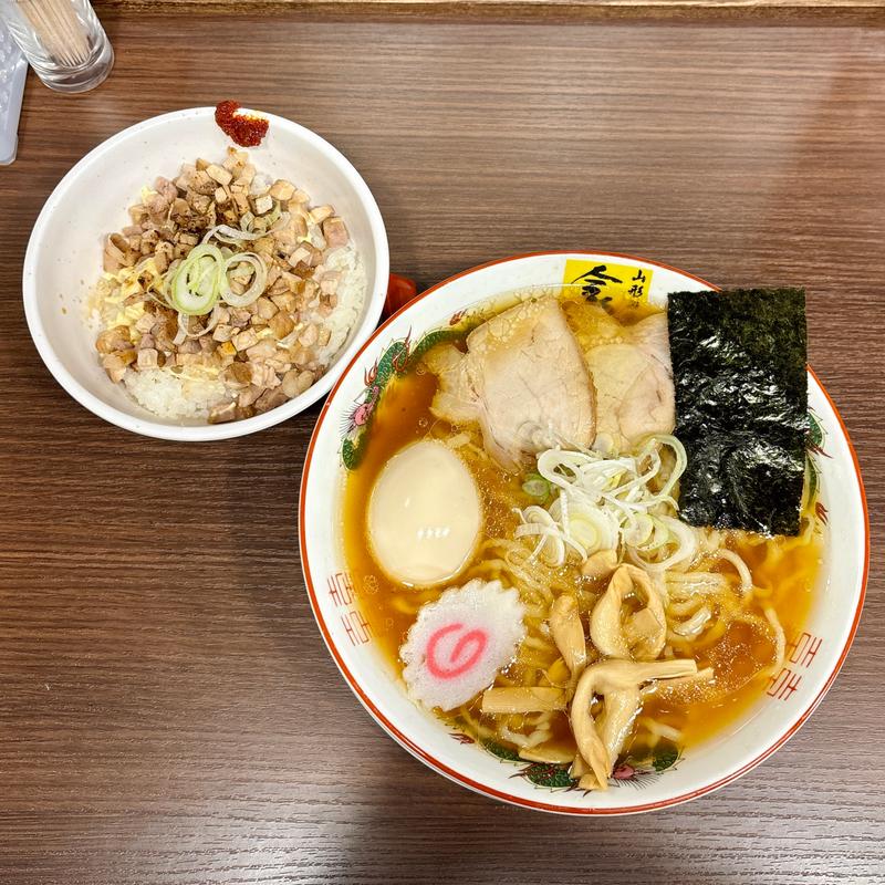 中華そば＆チャーシュー丼セット(中華そば金ちゃん 東京 寒河江屋)