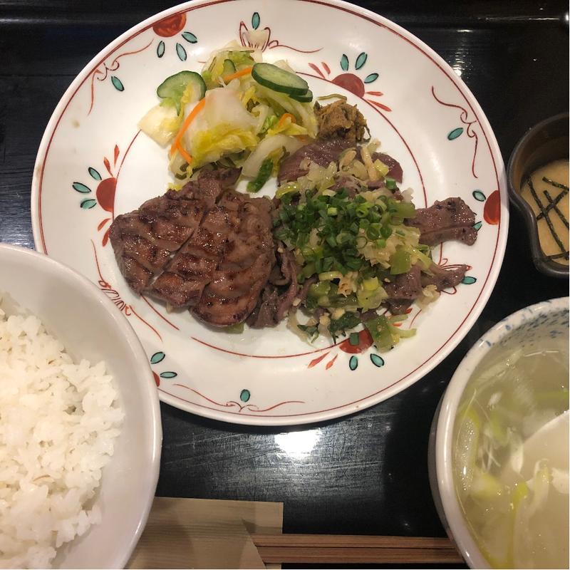 上たん焼きとねぎまぶし定食(牛たん焼き仙台辺見新浦安店)