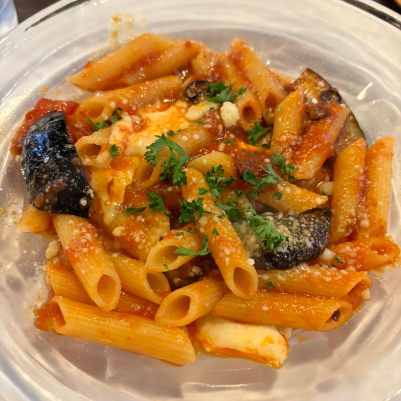 揚げナスとモッツァレラのアラビアータ(カフェ チルコリーノ （Cafe CILCOLINO）)