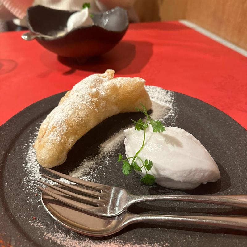 揚げバナナとシャーベット(ティエン・コム・ベトナム （Tiem com vietnam）)