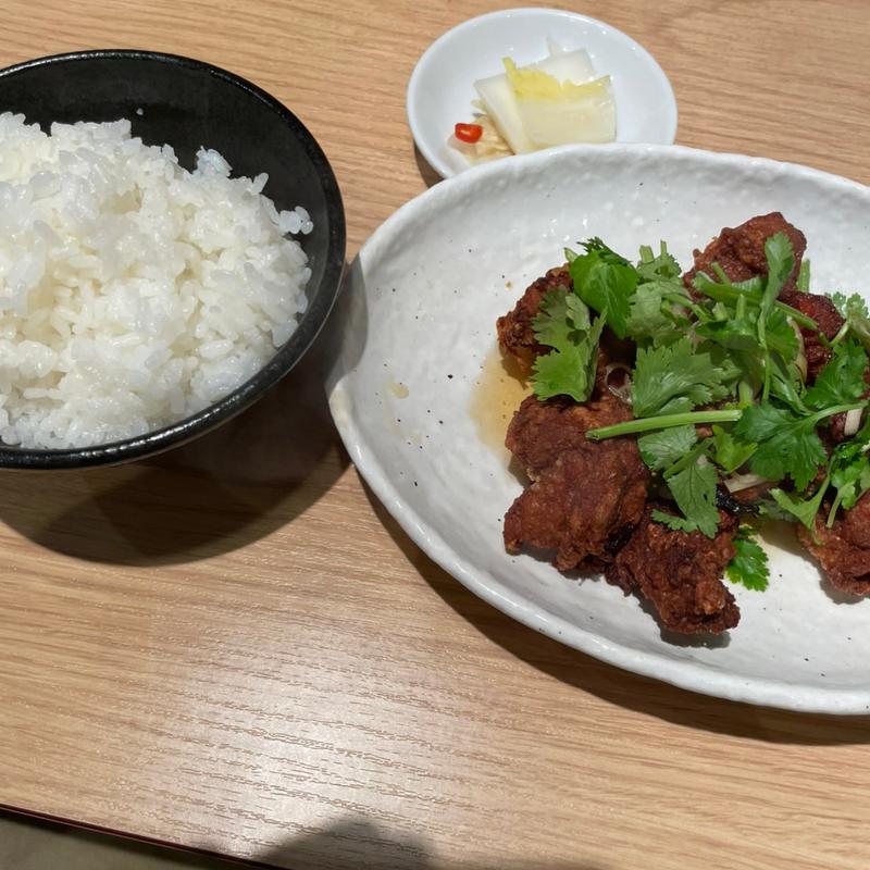 からあげ定食　ピリ辛ソース(大興)
