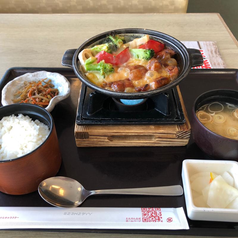 ラムと野菜のチーズソース定食(とんでん 越谷南荻島店)