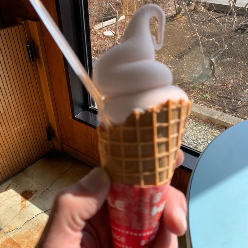 富士桜ソフトクリーム(道の駅なるさわ 軽食コーナー)